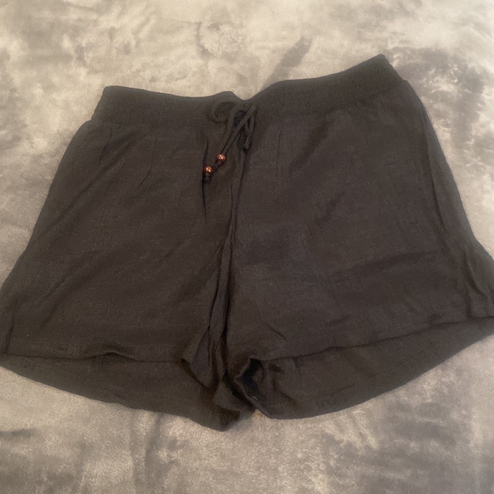 Women’s APT 9 Gauze Smocked Waisted Soft Shorts Black